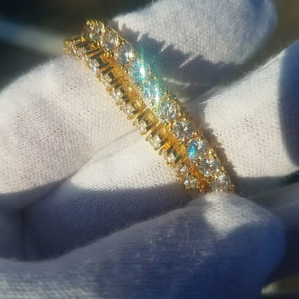 Gold Diamond Tennis Necklace